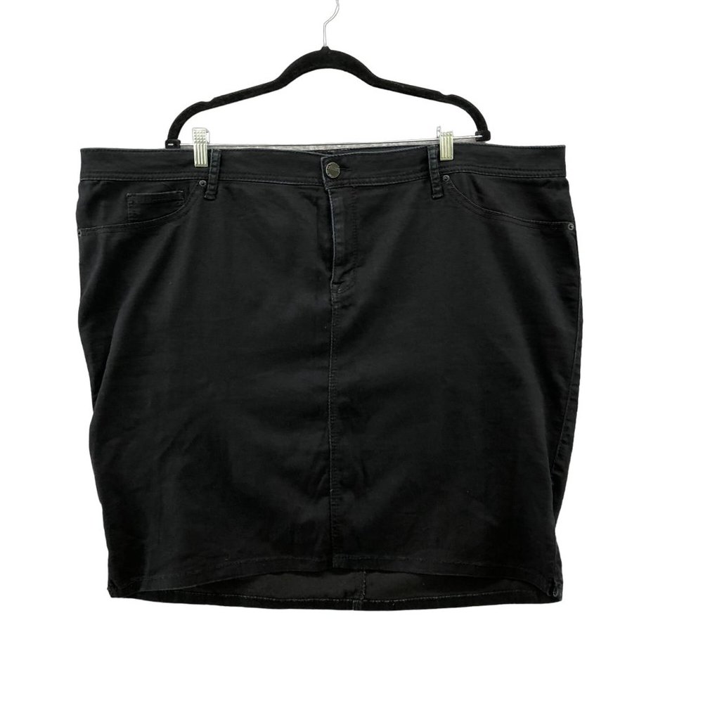 Source Of Wisdom Womens Black Mini‎ Skirt Plus Size 26 Stretch